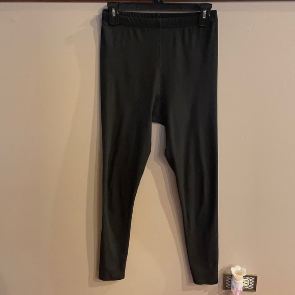 ONE SIZE BLACK SOFT STRETCH LEGGINGS BLACK - Picture 1 of 5